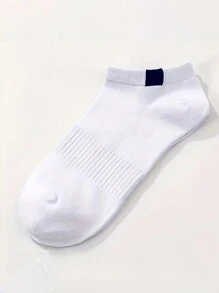 Sports Outdoor 5pairs Solid Color Breathable Sports Socks, Comfortable For Spring And Summer