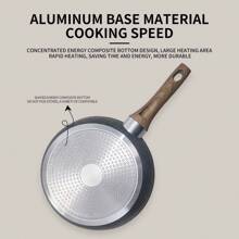 Grey Maifanite Non-Stick Aluminum Frying Pan For Eggs And Steak, Suitable For Home Use On Induction Cooker And Gas Stove Seafood Boil