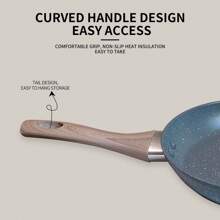 Grey Maifanite Non-Stick Aluminum Frying Pan For Eggs And Steak, Suitable For Home Use On Induction Cooker And Gas Stove Seafood Boil