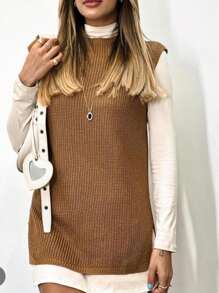 Women Sweater Vests - Marrón Mocha - Ver 6