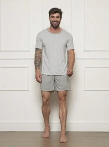 Men Loungewear Sets - Grey - View 1