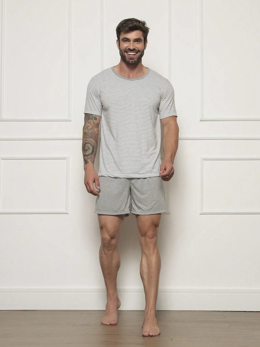 Men Loungewear Sets - Grey - View 1