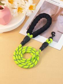 1pc Round Rope Pet Leash With Reflective Strip And Night Light Belt For Walking Dogs - Multicolor - View 22