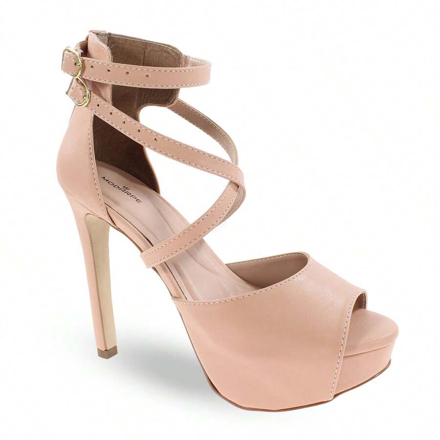 Women Heeled Sandals - 米色 - 查看 1
