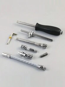 46 cái/bộ Sự phối hợp Ổ cắm Cờ-lê Bộ Đối với Ô tô Sửa chữa - màu xanh lá - Xem 9