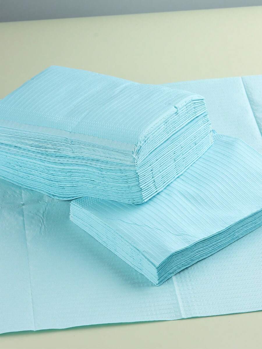 20pcs Blue Nail Art Table Mat Disposable Clean Pads For Nails Waterproof Tablecloths Manicure Tools Accessories Tattoo Nail Table Mat - Blue - View 1