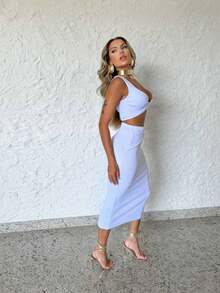 Women Two-Piece Outfits - 白色 - 查看 1