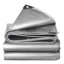 Waterproof Tarpaulin Cover 10/12/16/18 Mil UV Resistant Tear Proof Poly Tarp - Silver - 10 Mil - View 7