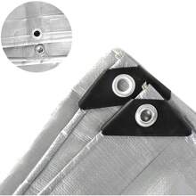 Waterproof Tarpaulin Cover 10/12/16/18 Mil UV Resistant Tear Proof Poly Tarp - Silver - 10 Mil - View 4
