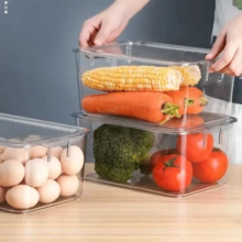 Kitchen Storage, Refrigerator Preservation, Frozen Storage Box, Lid Storage, Food, Fruit And Vegetable Sorting, Egg Box - White - View 3