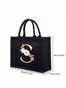 Vàng Màu hồng Hoa Đen Túi xách tay , Nguyên chất Đen Thiết kế , Đơn giản Và , Cá nhân hóa Lễ cưới Túi quà tặng , Phù dâu , Túi trang điểm , Du lịch Đơn giản Túi bảo quản , Màu thuần Mỹ phẩm Ví , Dung lượng lớn Du lịch Túi trang điểm : Hoàn hảo Đối với Ngoài trời Hoàn hảo Đối với Đám cưới , Sinh nhật , Và Kỳ nghỉ , Cái này Là A Tuyệt vời Qủa tặng Đối với phụ nữ , Mẹ , Giáo viên , Bạn Và Lớn Ba lô Đối với Sinh viên , Trở lại Trường , - màu đen - Xem 8