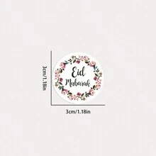 36入組花和葉子穆禮品包裝貼紙 - 彩色 - 查看 3