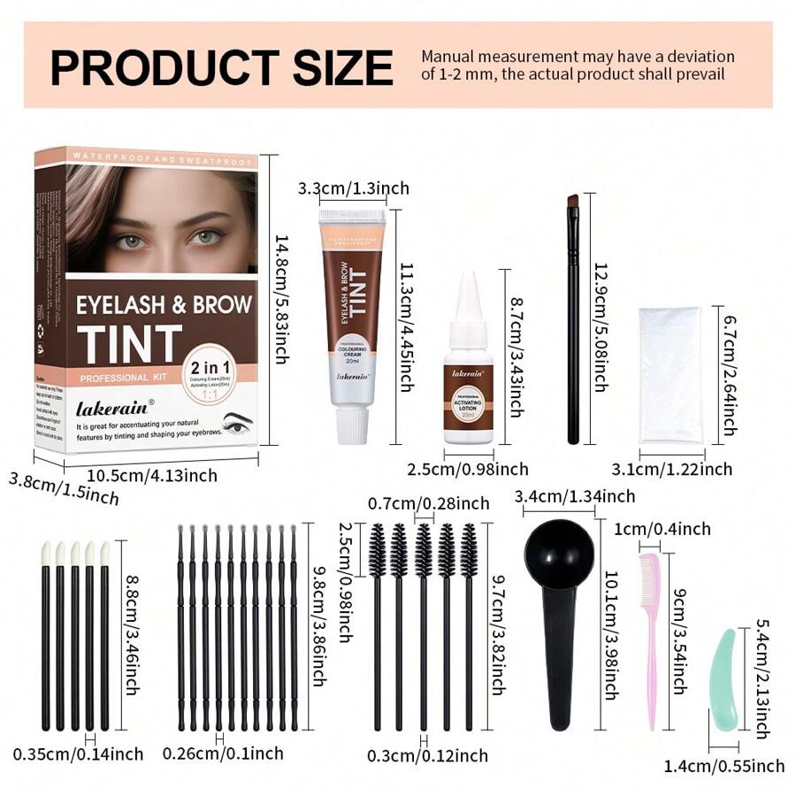 lakerain Instant Lash & Brow Tint Set Natural Bushy Eyebrow Dye Kit