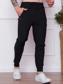 Men Pants - 黑色 - 查看 1