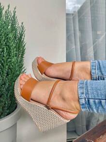 Women Platforms & Wedge Sandals - Camel - Ver 3