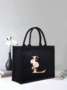 Vàng Màu hồng Hoa Đen Túi xách tay , Nguyên chất Đen Thiết kế , Đơn giản Và , Cá nhân hóa Lễ cưới Túi quà tặng , Phù dâu , Túi trang điểm , Du lịch Đơn giản Túi bảo quản , Màu thuần Mỹ phẩm Ví , Dung lượng lớn Du lịch Túi trang điểm : Hoàn hảo Đối với Ngoài trời Hoàn hảo Đối với Đám cưới , Sinh nhật , Và Kỳ nghỉ , Cái này Là A Tuyệt vời Qủa tặng Đối với phụ nữ , Mẹ , Giáo viên , Bạn Và Lớn Ba lô Đối với Sinh viên , Trở lại Trường , - màu đen - Xem 22