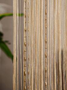 1pc Beaded String Curtain Panel For Bedroom, Living Room, Hotel, Wedding, Doorway Decoration