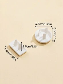 18pcs Three-Pronged & Double-Pronged Safety Protection Cover For Electrical Socket - White - View 5