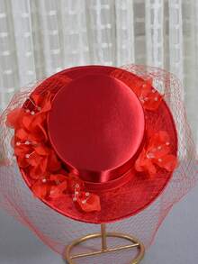 法式時尚帽子,新娘花簪帽,英式女帽,優雅帽子,復古帽子,蝴蝶結帽,生日派對頭飾,宴會禮帽,黑帽,德比帽,賽馬帽,正式帽,大帽,女士帽 - A - 查看 9