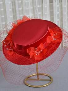 法式時尚帽子,新娘花簪帽,英式女帽,優雅帽子,復古帽子,蝴蝶結帽,生日派對頭飾,宴會禮帽,黑帽,德比帽,賽馬帽,正式帽,大帽,女士帽 - A - 查看 7