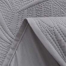 1 件 3 层绗缝床垫套，温暖舒适的床垫，时尚纯色 - 深灰色 - 查看 3