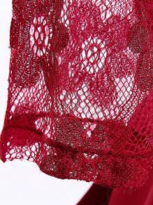 Elegant Satin Lace Waist Bow Decor Dress For Young Girls, Suitable For Birthday Party, Excluding Headband