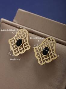 XUPING JEWELRY 1 đôi Đúng mốt Tay Hamsa Thiết kế Thép không gỉ Bông tai stud Thích hợp Đối với Mặc hàng ngày , Ngày , Các bữa tiệc , Kỳ nghỉ - Hoa tai - Xem 7