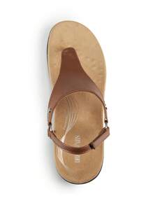 Women's Flat Sandals, Walking Sandals With Arch Support - Brown - View 5