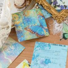 返校季 150 张 8 厘米 X 8 厘米小彩虹色纹理背景工艺纸拼贴垃圾日记本 Ephemera DIY 相册剪贴簿材料纸包 - 彩色 - 查看 5