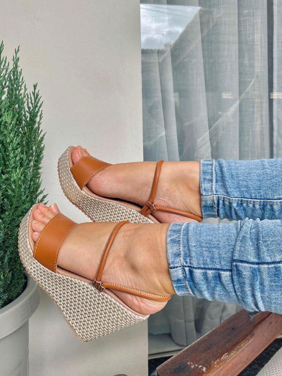 Women Platforms & Wedge Sandals - Camel - Ver 1
