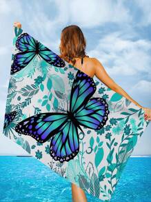 1 Miếng Hình Bướm In Mềm mại Khăn đi biển , Thích hợp Đối với Bơi lội , Cắm trại Và Kỳ nghỉ , Tuyệt vời Đối với Yoga , Lặn Và Đi du lịch - Nhiều màu - Xem 2