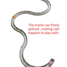 Wall-Mounted Ball Track Toy For Cats, Interactive Auto-Rotating Toy Ball