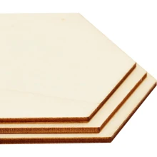 16 Piezas De Hexágonos De Madera Para Manualidades Diy, Recortes De 6 Pulgadas Para Grabado En Madera, Pintura, Decoraciones De Pared - 16 piezas - Ver 4