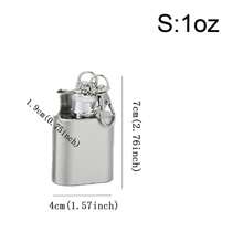1pc Silver Stainless Steel Outdoor Camping Portable Hip Flask For Liquor - Silver - View 10
