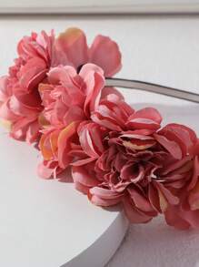 1pc Hibiscus Flower Shaped Hair Clip Boho - Dusty Pink - View 3