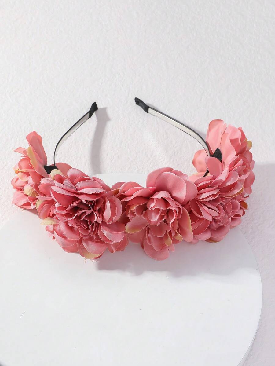 1pc Hibiscus Flower Shaped Hair Clip Boho - Dusty Pink - View 1
