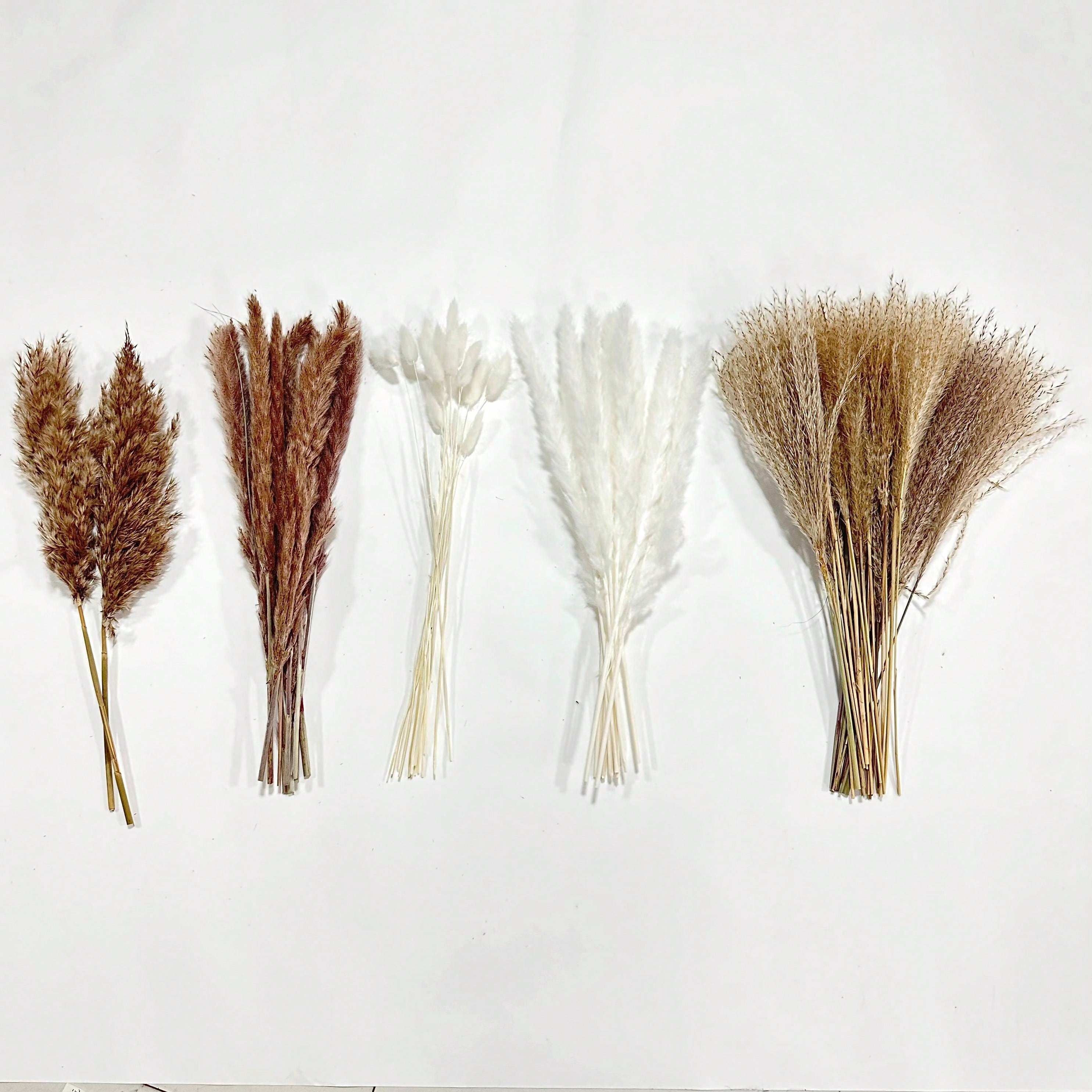 67pcs Bohemian Style High Dry Pampas Grasses & Faux Pampas Grasses