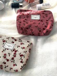 1pc Cosmetic Bag Makeup Brush Bag Stationery Bag Multifunctional Zipper Bag Portable Makeup Pouch Medicine Storage Bag Travel Organizer Mobile Phone Storage Bag Coin Purse Sanitary Pad Storage Card Bag Used For Home Travel, Holiday And School For Lipstick, Brush, Skincare, Mobile Phone, Coin, Small Items, For Home, Gift, Vacation And Festival Halloween Christmas Multifunctional Use,Boho Vibes,For Holiday Beach, Bathroom Collection, Bedroom Collection, Large Capacity