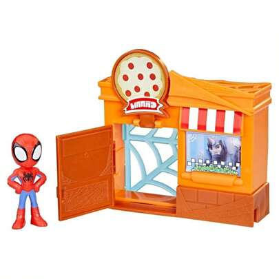 Marvel Spidey And His Amazing Friends City Blocks Pizza Place Playset Room Decoration