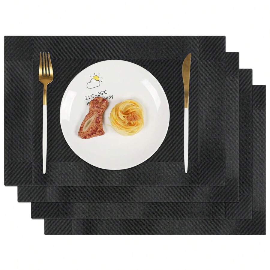 Famibay Placemats Wipeable Table Mats Heat Resistant Dining Table Place