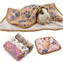 Large Hamster Blanket, Small Animal Fleece Cage Mat, Soft Pet Sleeping Pad, Cover, Warm Fleece Blanket, Rabbit Hamster Mat