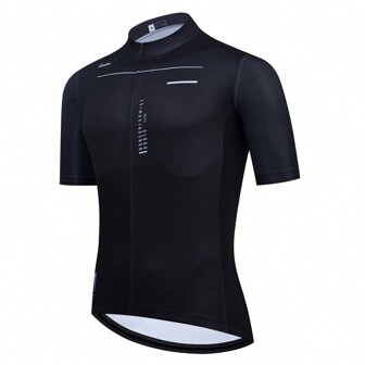 RAUDAX Summer Letter Print Stand-Up Collar Short Sleeve Breathable Quick-Drying Cycling Jersey