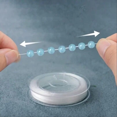 1入組10m橡皮筋線,適用於diy珠寶製作,手鏈或項鍊串珠