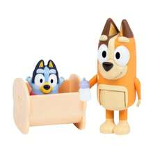 Bluey Figure 2-Pack Baby Race Figure Pack With Chilli And Baby With Cradle Accessory - Multicolor - View 2