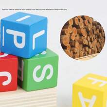 兒童益智英語卡單字拼字遊戲寶寶字母辨識配對積木玩具【已認證】 - 彩色 - 查看 5