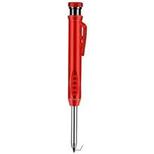 1pc Solid Carpenter Pencil Set Woodworking Tools Mechanical Pencil Refill Construction Job Tools Carpentry Marking Scriber With Refill Leads And Built-In Sharpener For Scriber Wood Floor Marking Pencil Carpentry Marking Scriber,Tools For Men - Red - View 11