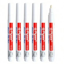 6入組防水填縫筆,磁磚地面浴室清潔填縫修復牆縫（白色） - 白色 - 查看 2