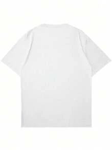 青少年男孩电子游戏图案白色短袖 T 恤，休闲舒适，适合 7-14 岁 - 白色 - 查看 6