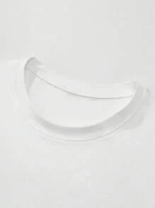 青少年男孩电子游戏图案白色短袖 T 恤，休闲舒适，适合 7-14 岁 - 白色 - 查看 7