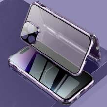 Privacy Anti Spy Magnetic 360 Protective Case Cover Protection For IPhone 15 Pro Max 14 13 12 11 10 R X - 紅色 - 查看 10